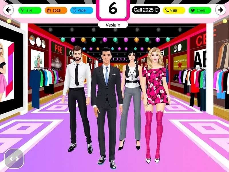 Avakin Fashion World colorful virtual fashion show